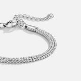 Pulseira Milan em Corrente com Contas em Prata
