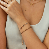 Pulseira Neri com Disco em Ouro