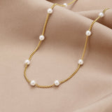 Nura Colar de Pérola Ouro 18K