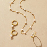 Nura Colar de Pérola Ouro 18K