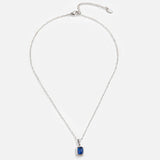 Colar Pendente Azul Oceano Prata