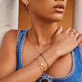 Pulseira Ónix e Pedra Branca