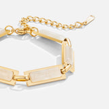 Pulseira Baguette de Opala em Ouro