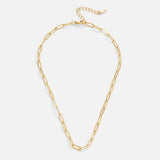 Colar Dourado Paperclip