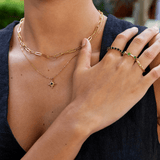 Colar Dourado Paperclip