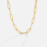 Colar Dourado Paperclip