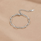 Pulseira Prata Paperclip