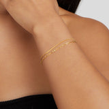 Pulseira Ouro em Camadas Pia