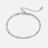 Pulseira Prata em Camadas Pia