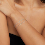 Pulseira Prata em Camadas Pia