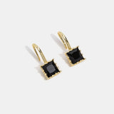 Brincos Pendentes de Cristal Preto Piper
