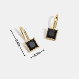 Brincos Pendentes de Cristal Preto Piper
