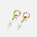 Brincos Pendentes com Pérola Rini