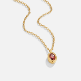 Colar com Cristal Vermelho Rubi