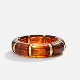 Pulseira Sabina Dourada Castanha Marmorada