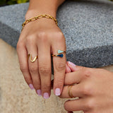 Anel Sonho Azul Safira