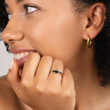Anel Envolvente Azul Safira
