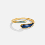 Anel Envolvente Azul Safira