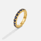 Anel de Cristal Safira 18K