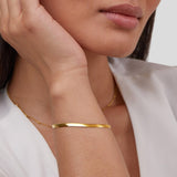 Pulseira Corrente Cobra Ouro Sarya