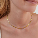 Sarya Colar Corrente de Cobra Dourado