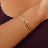 Pulseira Corrente Cobra e Contas Selene