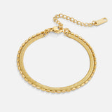 Pulseira Corrente Cobra e Contas Selene