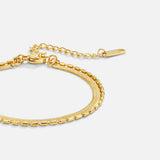 Pulseira Corrente Cobra e Contas Selene