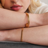 Pulseira Corrente Cobra e Contas Selene