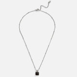 Colar Prata Lucia Pendente Preto