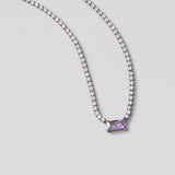 Colar Prata Luxo Crystal