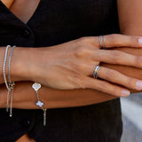 Silver Madison Wave Ring Set