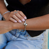 Silver Teardrop Bangle