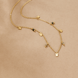 Tara Colar Dourado com Gota Quadrada