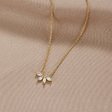 Tiffany Colar com Pendente Folha de Cristal