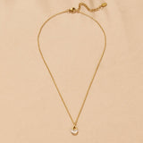 Colar Tiffany com Pendente de Pedra Branca