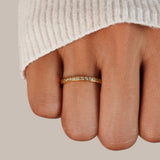 Anel de Cristal Beleza Atemporal em Ouro 18K