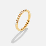 Anel de Cristal Beleza Atemporal em Ouro 18K