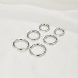 Conjunto de Três Brincos Argola Prateados