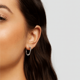 Conjunto de Três Brincos Argola Prateados
