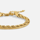 Pulseira em Camadas Torcida Leila
