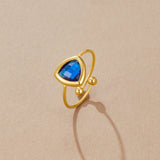 Anel Azul Safira Via