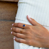 Anel Azul Safira Via