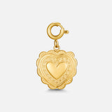 Charm Coração Ouro Vintage