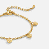 Pulseira Charm Coração Ouro Vintage