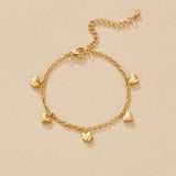 Pulseira Charm Coração Ouro Vintage