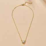 Colar Vintage Redondo de Amazonite
