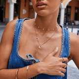 Colar Lua Crescente Branca