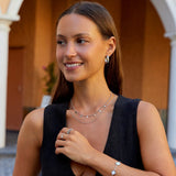 Willow Colar em Camadas com Pendente Diamante