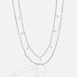 Willow Colar em Camadas com Pendente Diamante